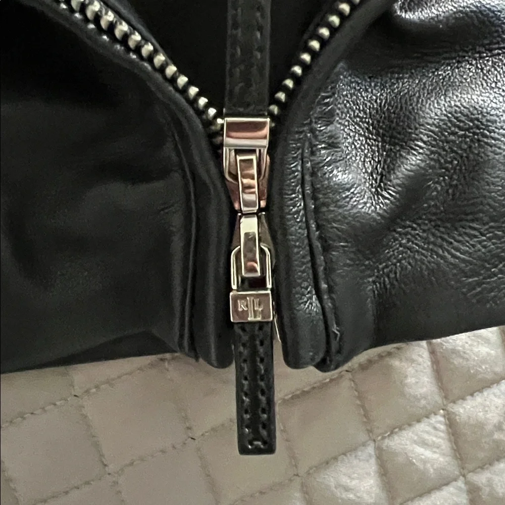 Ralph Lauren Black Leather Skirt - Picture 4 of 6